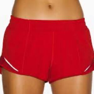 Size 6 lululemon dark red hotty hot 2.5 length